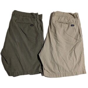 Patagonia‎ Men's Organic Cotton Shorts Lot of 2 Sz 36 Khaki Olive